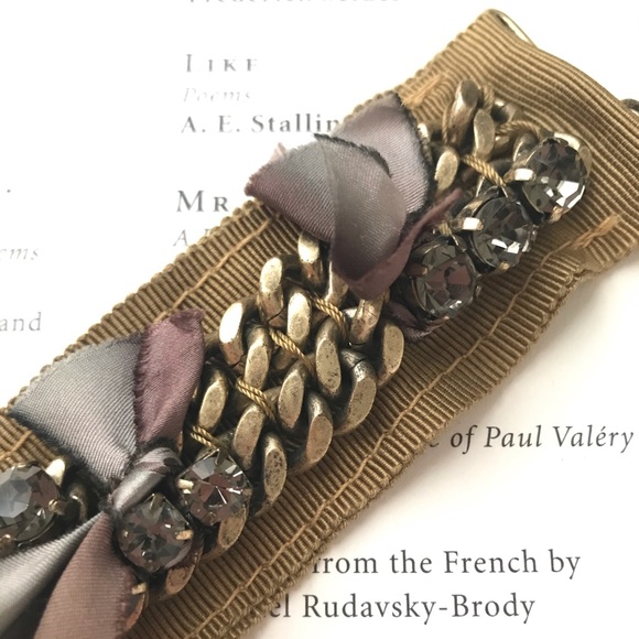 Rare J. Crew bracelet with crystal and ribbon - Picture 1 of 9